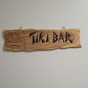 Wooden Tiki Bar Sign